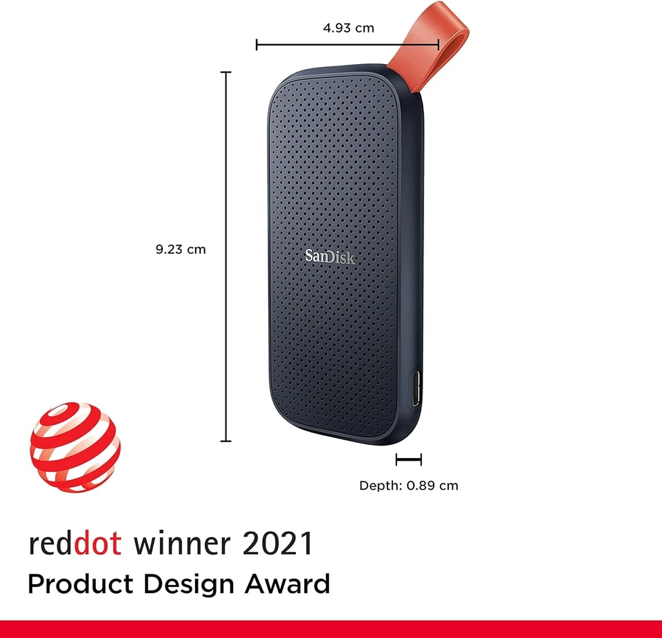 SanDisk 2TB Portable SSD portable external SSD, up to 800 MB/s, read, USB 3.2 Ge - Image 3 of 4