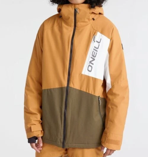 O’Neill Men's Size L Jacksaw Ski Snow Jacket Rich Caramel Colour Block NEW 810