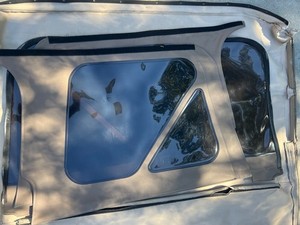 OEM Sailcloth Dark Tan Camel Soft Top & Tinted Windows from 2001 Jeep Wrangler