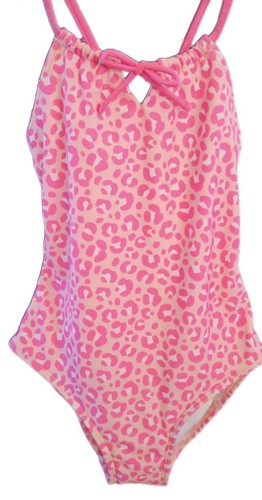 Girls’ Leopard Spot Printed One Piece Swimsuit - Cat & Jack - L(10/12) Plus - Picture 3 of 4