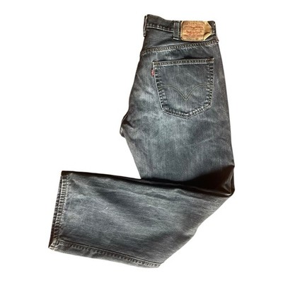 Levis 501 Men s Straight Leg Jeans Black Wash Button Fly 40x32 (ACTUAL 36x30)