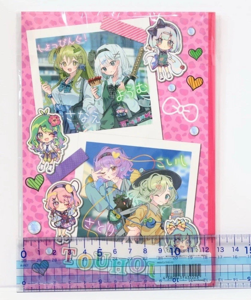 クリアファイル Touhou clear files, set of 10 (unused) Touhou Project A4 Clear File & B6 Notebook Set Heisei Gyaru Japan