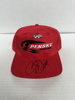 Team Penske Racing Hat Autograph Snapback Adjustable Cap Red Motorsports Fan