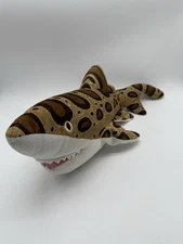 Adventure Planet Leopard Print Shark Plush Teeth Jaws Stuffed Animal 19"