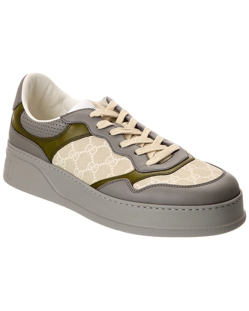 Baskets homme Gucci Gg Supreme en toile et cuir gris 14,5