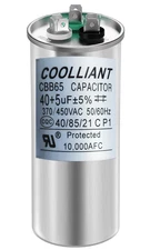 HVAC 40+5(uF/MFD) Dual Run/Start Capacitor for A/C Fan Motor and Compressor unit