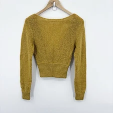 Y2K Sweater Women 4 Mohair Blend Whimsy Reversible Dainty Coquette Cottage Indie