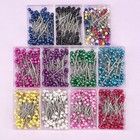 100pc Glass Round Head Pins Sewing Corsage Straight DIY Dressmaking Tools