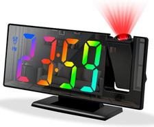 Projection Alarm Clock for Bedroom, Digital Smart Clock with 180  Rotatable Proj