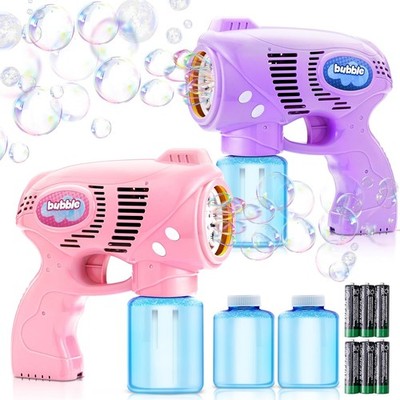 JOYIN Seifenblasenpistole 2er Set Rosa Lila 130 ml Lösung