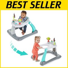 Foldable Baby Walker with Wide Base, Sturdy Frame, Bubbles
