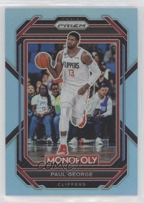 2022-23 Panini Prizm Monopoly Light Blue Prizm /199 Paul George #38 4pn