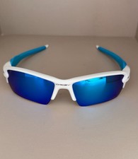 Brand new Oakley FLAK 2.0 XL sunglasses/ polished white frame sapphire PRIZM le