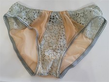 NWOT Only Hearts SM Helena Stuart Lace Panty Blue Beige 100192
