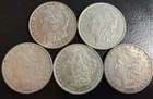 New ListingLOT OF 5 MORGAN SILVER DOLLAR AU NICE COINS SEE PICTURES