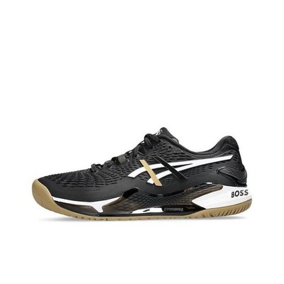New Asics Gel Resolution 9 black Men's Breathable Comfort Shoes