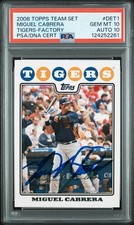 2018 Miguel Cabrera Topps Team Factory Set PSA 10/10 Auto Detroit Tigers #DET1