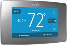 Sensi Smart Thermostat Silver HVAC Control Home Energy Savings App Remote