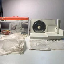 Krups Slice It Electric Food Slicer 213A Box W/ Manual Pre - White