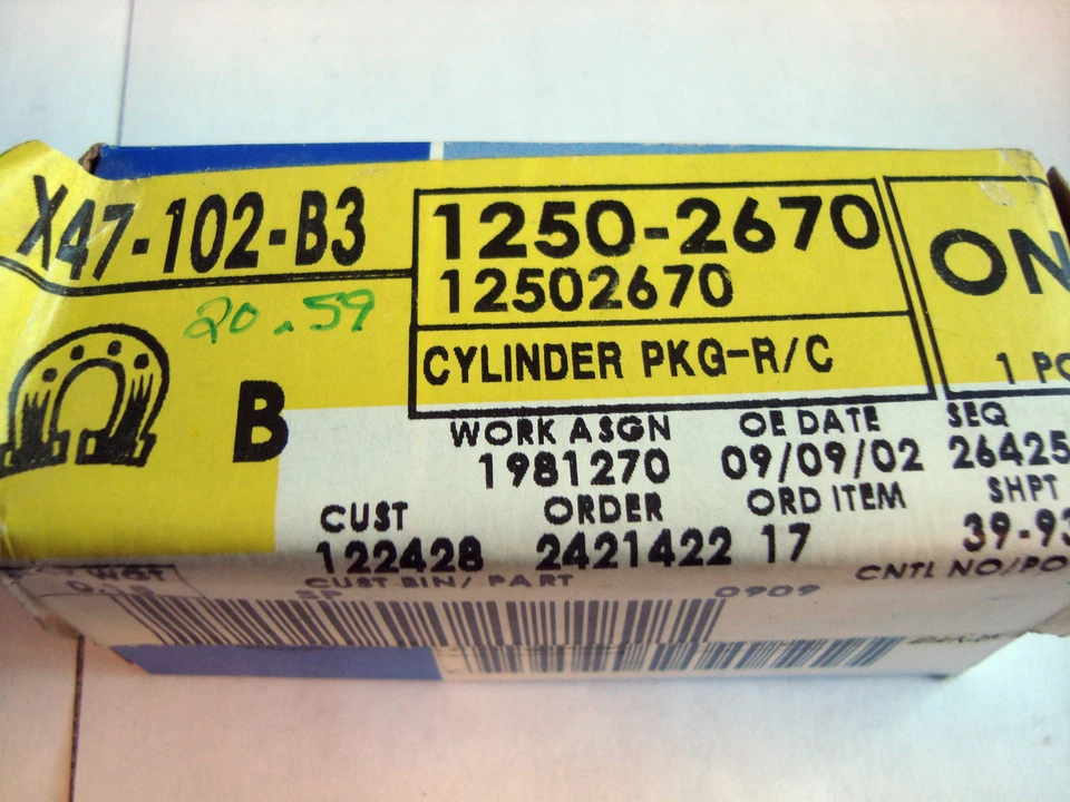 CILINDRO trava de porta-malas fabricante de equipamento original GM NOVO 12502670 Buick Pontiac Cadillac Chevrolet E3 - Imagem 2 de 2