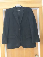 Pavone Mens Black Pure 100 Cashmere Sports Coat Jacket Blazer, 40 Regular