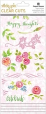 Sticky Pix  Happy Thoughts Floral Love Stickers Papercraft Planner Supply