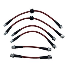 2012-2019 Fiat 500 Abarth 500t Red Stainless Steel Brake Line Kit