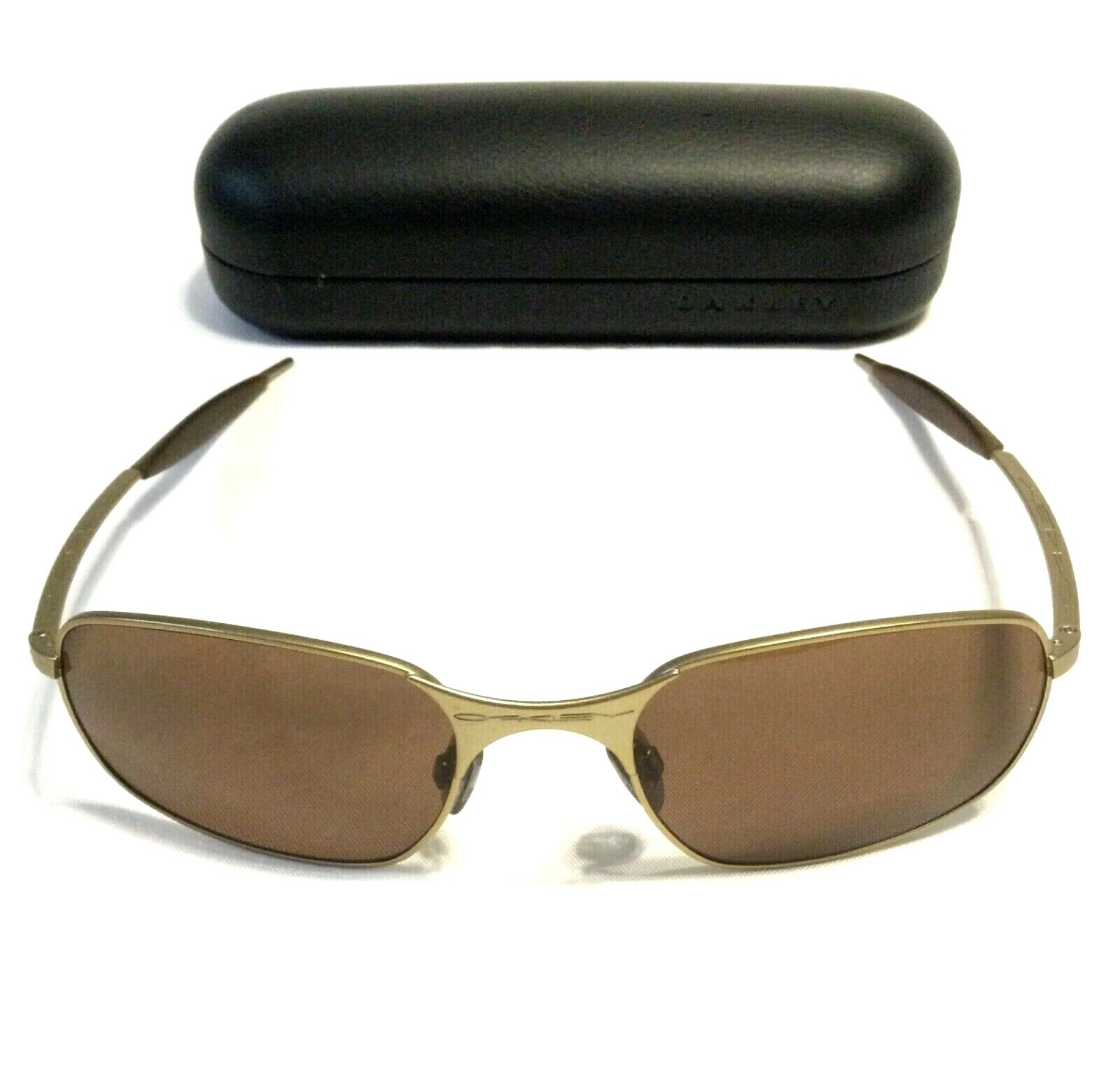 RARE VINTAGE OAKLEY SQUARE WIRE GEN 1 SUNGLASSES Matte Gold Frame
