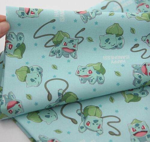 Pocket Monster Pokemon Bulbasaur Pikachu Fabric made in Korea by the Half Yard - Picture 3 of 4