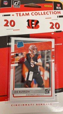 JOE  BURROW  2020 Donruss Rated Rookie in  Cincinnati Bengals TEAM SET FACTORY