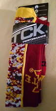 IOWA STATE UNIVERSITY SOCKS NEW CYCLONES TCK SIZE MEDIUM TWIN CITY KNITTING USA.