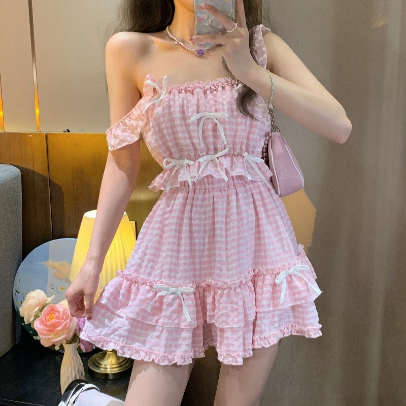 High waist bowknot dress outlet