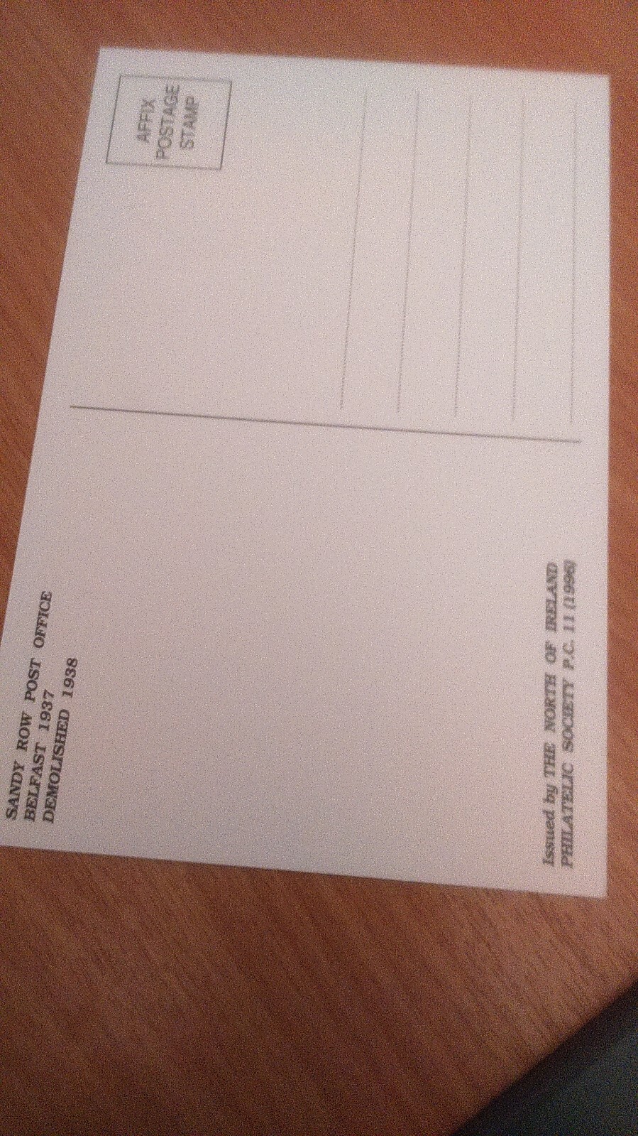 Sandy Row Post Office,Belfast in 1937. New Black/White Postcard 1996 eBay