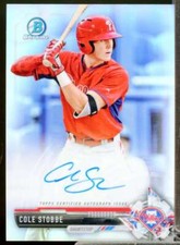 Cole Stobbe Card 2017 Bowman Chrome Prospect Autographs Refractors #CPACS 
