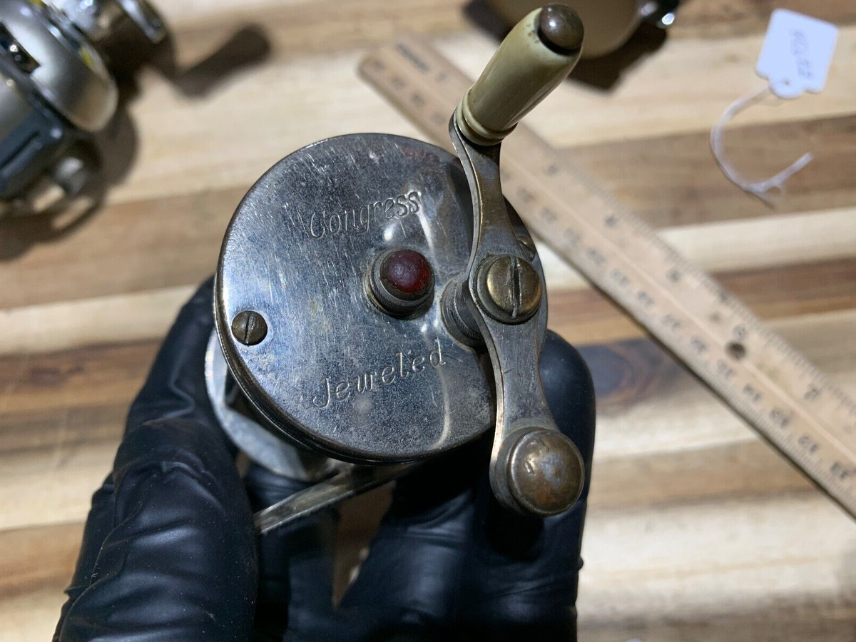 congress fishing reel Vintage Congress Jeweled fishing reel (22934)