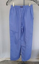 WOMAN'S CHEROKEE WORKWEAR SCRUB PANTS-BOTTOMS XS BLUE ELASTIC WAIST POCKETS