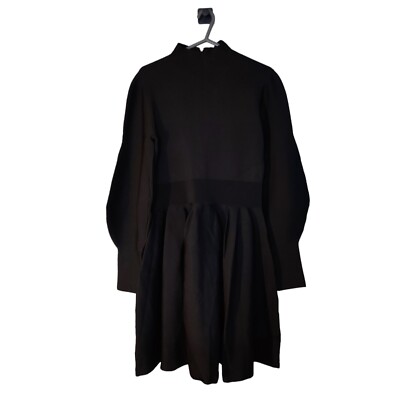 Ted Baker Damen Kleid Schwarz Ted Nayaine Langarm Hochgeschlossen Gr. 12 UVP 195