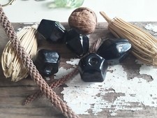 5 alte Glasperlen aus Keramik ,handgemacht  3 cm lang