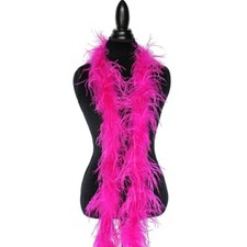 Fuschia 1ply Ostrich Feather Boa Scarf Prom Halloween Costumes Dance Decor
