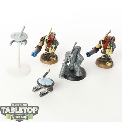 Games Workshop Tau Empire XV25 Stealth Battlesuits – Kit De 3 Miniaturas De Plástico + Drone | Warhammer 40k