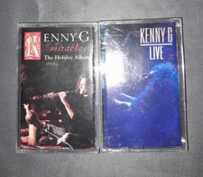 Kenny G Live  Miracles The Holiday Album Cassette Lot of 2 Smooth Jazz Music