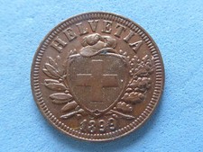 W13) SWIZERLAND 2 RAPPEN 1899 HIGH GRADE �9.50