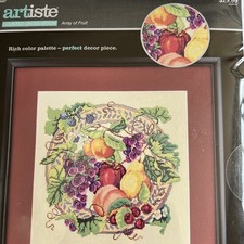 ZWEIGART Artiste Counted Cross-Stitch Kit Needle Art ARRAY OF FRUIT New