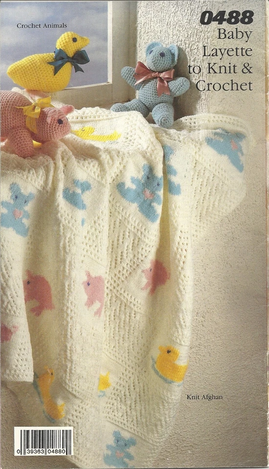 KNITTING & CROCHET FROM SIMPLICITY BABY LAYETTE BOOKLET #04-88 ©1989 - Image 4 of 4