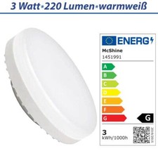 20 Stück GX53 LED Lampen — Dimmbar, 6,5 W, 4100 K Weißes Licht, Flach