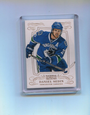 2013-14 Panini National Treasures Daniel Sedin Base 95/199