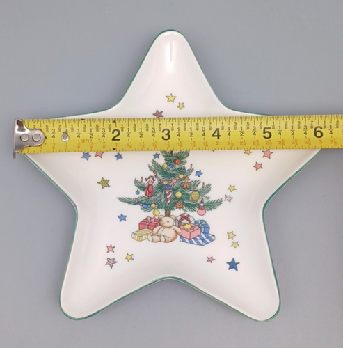 Vintage 6" NIKKO Happy Holidays Christmas Star Trinket Candy Dish - Picture 2 of 5