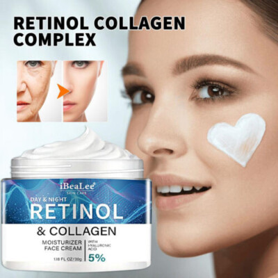 Retinol Creme Anti-Aging Anti-Falten Hyaluron Kollagen Aloe Vera 30ml Pflege