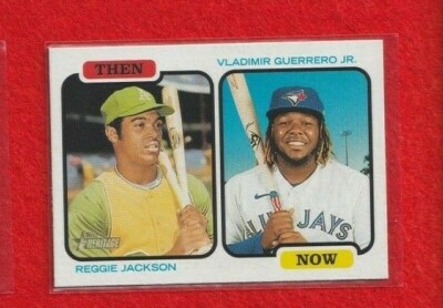 2022 Topps Heritage Then / Now Reggie Jackson Vladimir Guerrero Jr. #TAN-JG