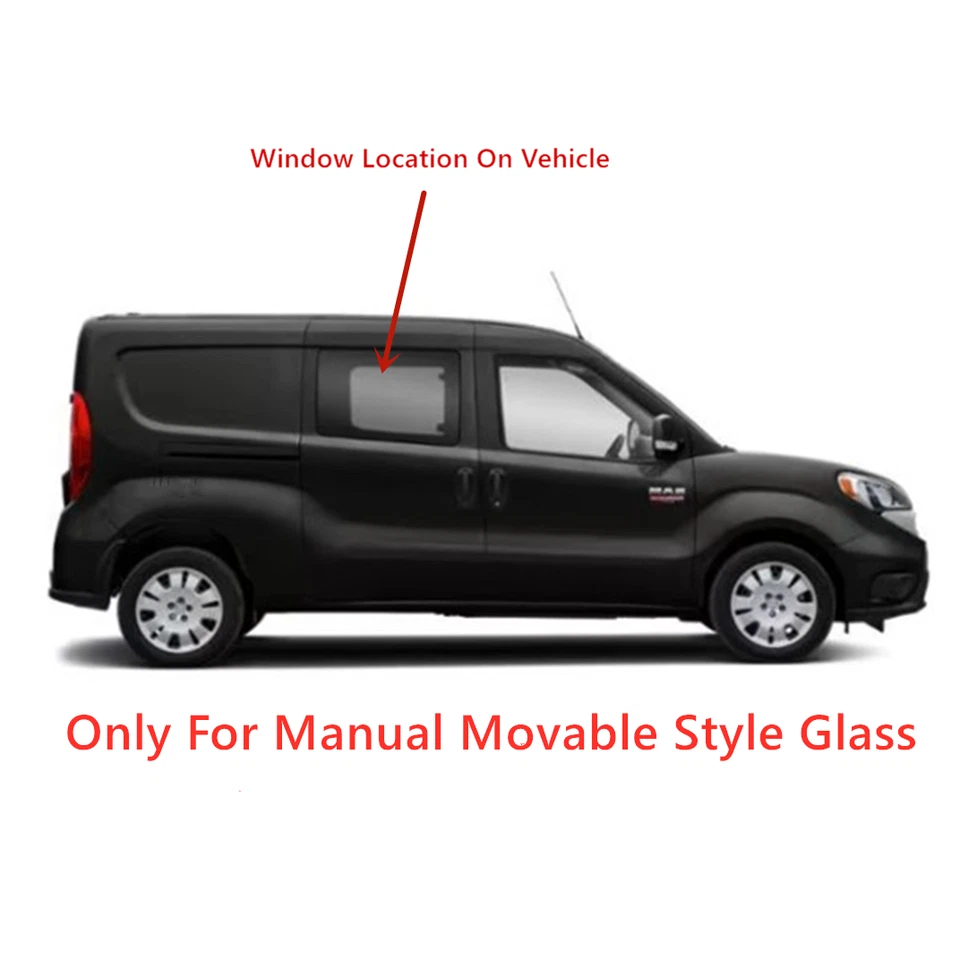 Fits 15-22 Ram Promaster City Passenger Rear Door Window Glass Manual MOVABLE Foto 3 de 4